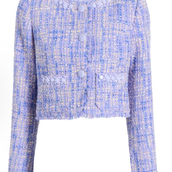 Cinq à Sept Lavender Tweed Blazer - Picture 2 of 3